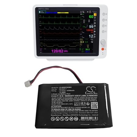 Batteri til medicinsk udstyr til Bionet BM7 Vet Elite