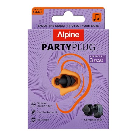 Alpine Hearing Protection PartyPlug Black, Tøj & Bolig, Rejsetilbehør, Ørepropper