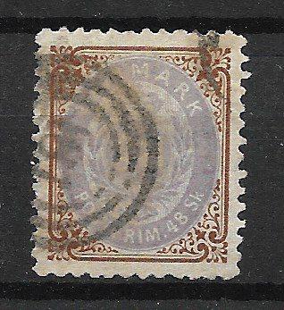Danmark 1870 - AFA 21 - Stemplet