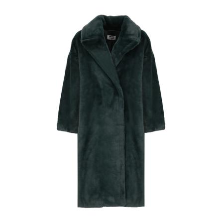 Betta Corradi Double-Breasted Kappa grön, Dam Ullkappor, Dam, Storlek: XS