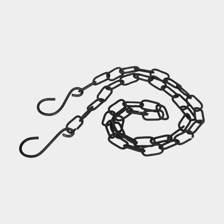 Chain with hooks for storm lantern / kerosene lantern Strömshaga, 1 meter, black