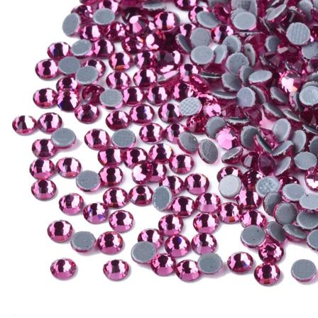 1400 glas rhinestones 1,9 mm ceris rosa