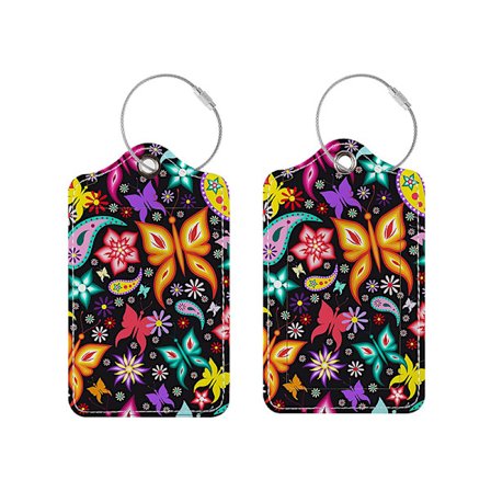 Bagagemærke og ID-kortholder i PU-læder Sommerfugl