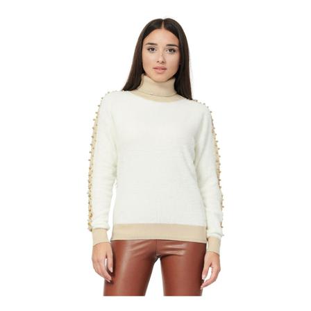 YES Zee, Turtlenecks Beżowy, Kobieta, Rozmiar: 2XL