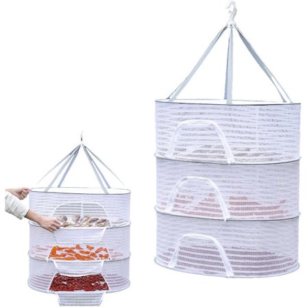 Tøjstativ, bøjler, selvlåsende kroge, hængenet, stor kapacitet, anti-deformation, lynlåslukning, foldbart, hængestativ, frugt, grøntsager