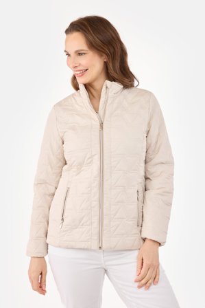 BRANDTEX - Jakke - Råhvid -Lynlåslommer