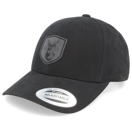 Hunter - Zwart adjustable Cap - Deer Shield Patch Waxed Black Adjustable @ Hatstore