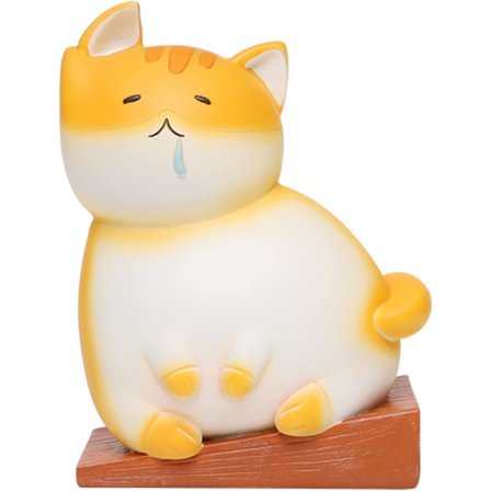 Bokstöd för barn i form av katt, söta bokstöd i harts med tecknad katt, dörrstopp