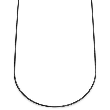 Essentials | Collar de cadena de serpiente en negro metalizado de 2 mm para hombres - Collares de cadena