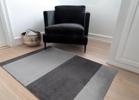 Tica Copenhagen Gulvmatte Stripes Grå-LysGrå 90x130