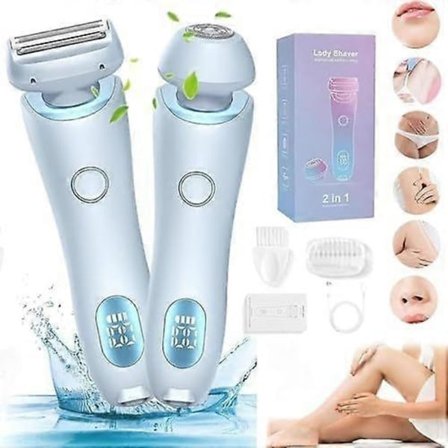 Silk Guide Pro -höylä, vedenkestävä sähköhöylä naisille, 2-in-1 Silk Glide Pro -parranajokone sileään parranajoon Blue_NN