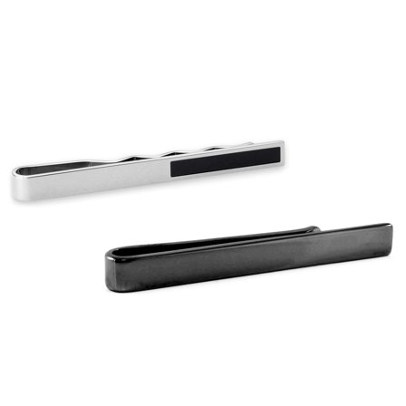 Set de pasadores de corbata en plateado y gris for Men