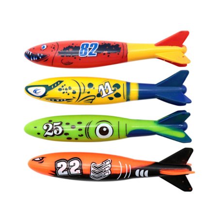 4 kpl Sukellus Torpedo Bandit - Uima-altaalle, Sukellusharjoitteluun