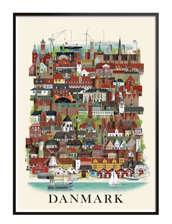 Danmark Standard Poster Patterned Martin Schwartz