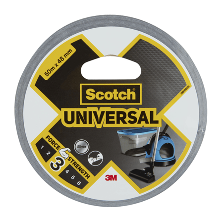 SCOTCH LERRETSTAPE UIVERSAL I SØLV 2904 50MX48MM