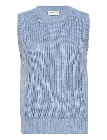 Timme Vest Vests Knitted Vests Blå Modström
