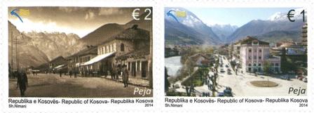 Kosovo - Byen Peja - Postfrisk sæt 2v