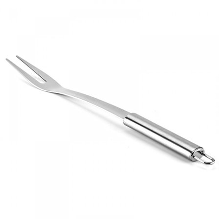 Kødgaffel, 12,2 tommer lang tilberedningsgaffel til køkken, rustfrit stål serveringsgaffel grillgaffel, 1 stk.