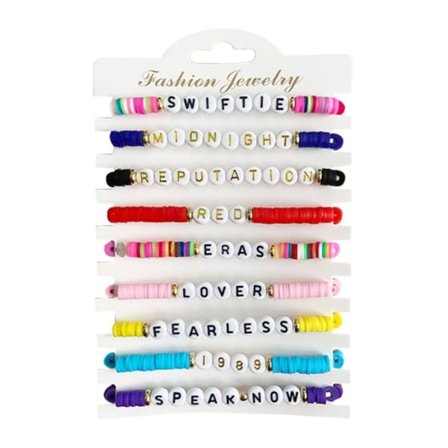 9PCS Armbånd Sett Taylor Swift Album Inspirert Armbånd Mote
