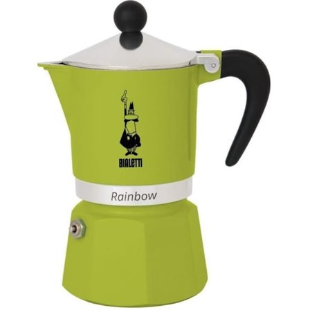 Italiensk kaffebryggare - BIALETTI - RAINBOW - 6 koppar - 0,30 L - Grön