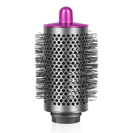 Stor Rund Volymborste Kompatibel med Dyson Airwrap Hårstyler, Idealisk för Långt Hår (Fuchsia)