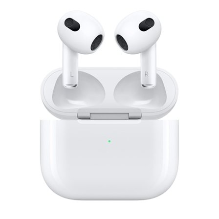 Kompatibel med AirPods TWS Bluetooth-hörlurar med Lightning-fodral, stöder trådlös laddning