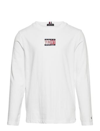 Timeless Tommy Tee L/S Langærmet T-shirt Hvid Tommy Hilfiger