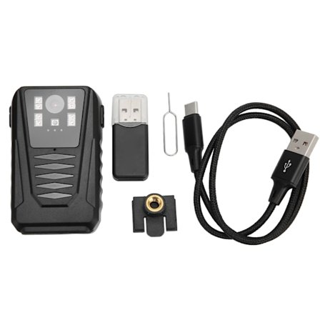 Politiets Kroppskamera Bærbar Vanntett WiFi 1080P Kroppskamera med Lydinnspilling Bærbar for Lovhåndhevelse Svart WIFI-versjon