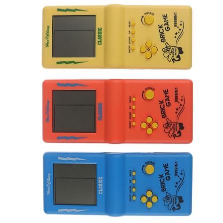 Klassisk stor LCD handhållen spelkonsol tegelspel för barn