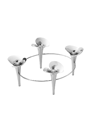 Georg Jensen BLOOM Ljusstake rostfri Ljus & ljusstakar Unisex Silver 15x28x34 cm