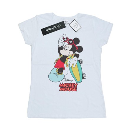 Disney Dam/Kvinnor Mickey Mouse Skate Dude Bomull T-shirt S W