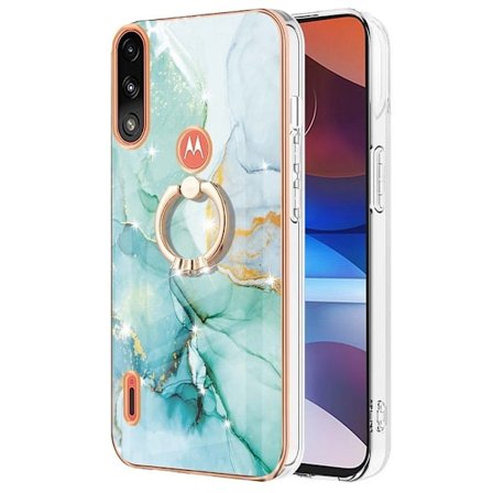 Marmormotiv Motorola Moto E7i Power / Motorola Moto E7 Power skal - Grön Marmor Dimma