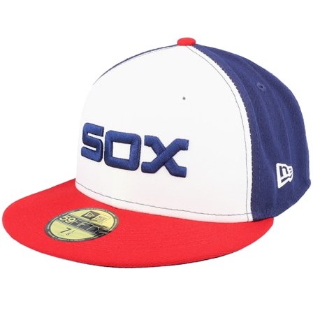 New Era - MLB Blanc fitted Casquette - Chicago White Sox Authentic On-Field 59FIFTY White/Blue/Red Fitted @ Hatstore