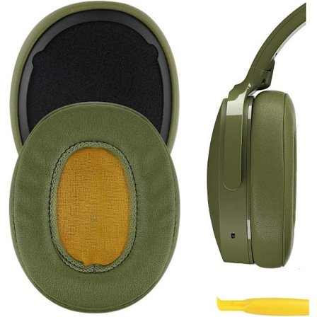 Proteinläderersättning Öronkuddar för Skullcandy Crusher Wireless Crusher Evo Crusher ANC Hesh 3 Hörlurar Öronkuddar, (Grön)