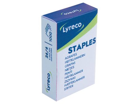 Lyreco Häftklammer 26/6 1000/fp - Lyreco - Kontorsmaterial - Till skrivbordet - Häftklammer och tillbehör