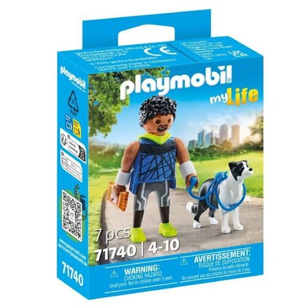 PLAYMOBIL 71740 Sportig man med Border Collie, My Life, 7 delar, Från 4 år