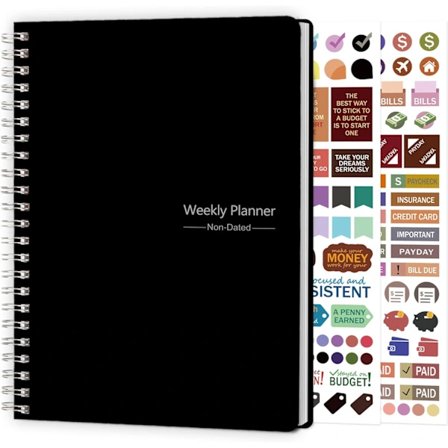 1. stk. To-Do List Notatbok - Udateret Ukeplanlegger Dagbok Sjekkliste Organizer 52 Avrivningssider med Vane Tracker