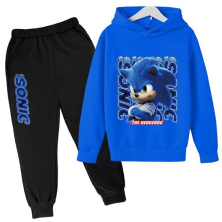 Barn Tenåringer Sonic The Hedgehog Hoodie Pullover Joggedress blue 5-6 years old/120cm