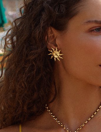 Edblad Sun Studs L - Gold - ONE SIZE