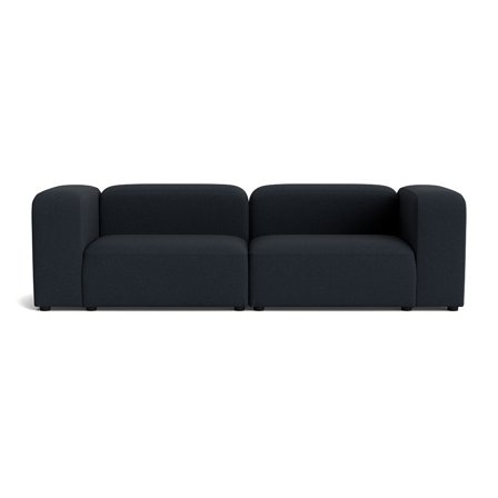 Milo XL 2-Sitzer-Sofa in Loop Dunkelblau, modernes Design mit hochwertigem Stoffbezug und bequemer Polsterung für Wohnzimmer, Höhe 72cm.