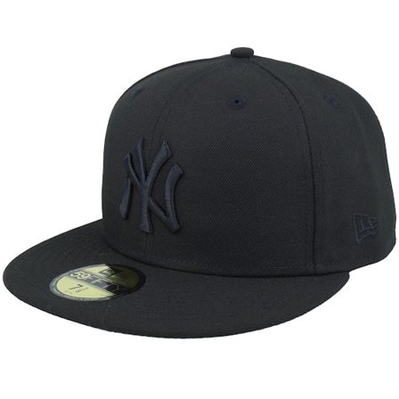 New Era - MLB Zwart fitted Cap - New York Yankees MLB Basics Black on Black 59FIFTY Fitted @ Hatstore