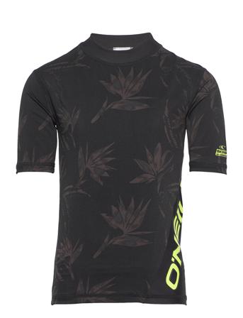 Aop S/Slv Skin Swimwear UV Clothing UV Tops Svart O'neill