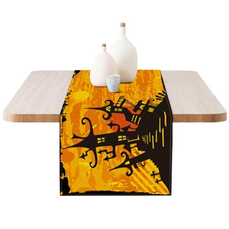 Bordslöpare för Halloween - häxa katt / pumpa - halkfri