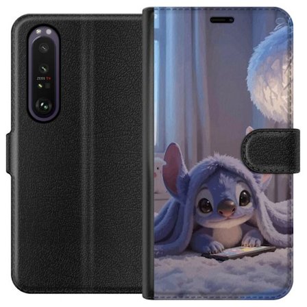 Yhteensopiva Lompakkokotelo Sony Xperia 1 III Stitch alapuolella huopa ilta valo viihtyisä sininen muotoilu lämmöllä leikkisyyttä ja unelias tunne