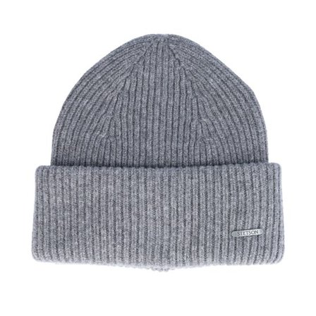 Stetson - Grå cuff Beanie - Beanie Wool Grey Cuff @ Hatstore