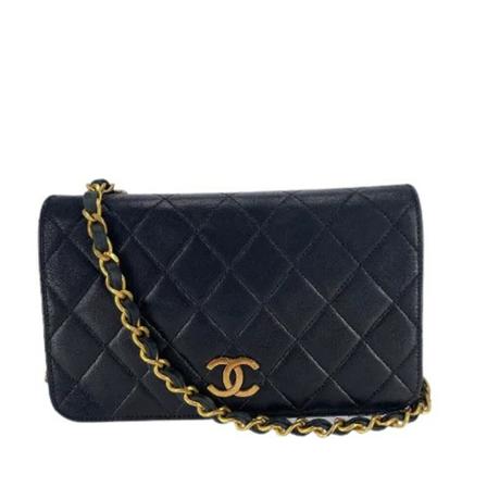 Chanel Vintage Pre-owned Læder chanel-tasker Sort, Dame Vintage Tasker, Størrelse: ONE Size