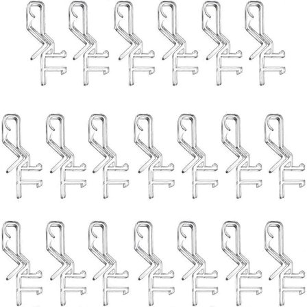 20 Stycken Kappa Clips 5,3 cm Persienn Kappa Clips Fönster Clips Dolda Kappa Clips Plast Kappa Fästen, Transparent