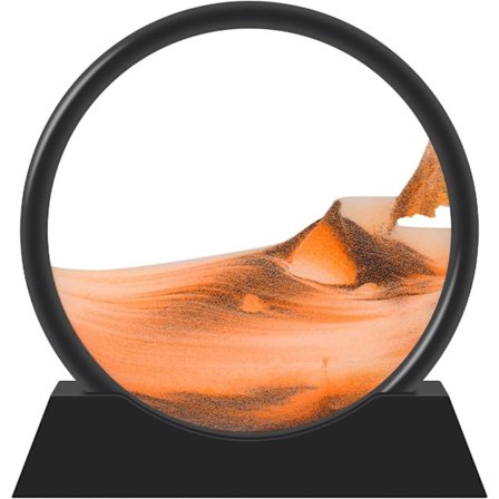Flytende Sand Kunst Desktop Ornament, Bevegelig Display Flytende Sand Maleri Ramme, Avslappende for Hjemmekontor Arbeidsdekor.