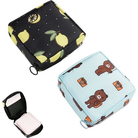 Sanitært Bind Opbevaringspose, 2 stk Genanvendelige Menstruationskop Pung