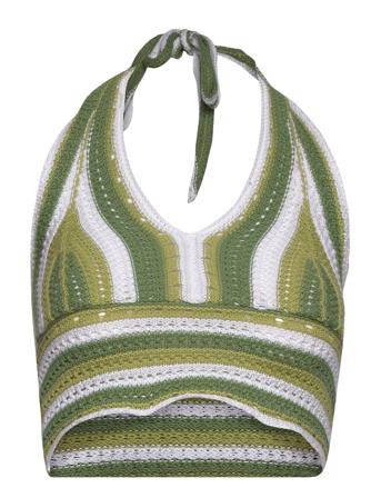 Hco. Girls Sweaters Crop Tops Sleeveless Crop Tops Grøn Hollister